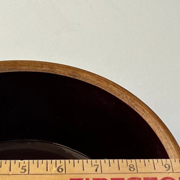 Vintage USA brown pottery bowl - Picture 8 of 12